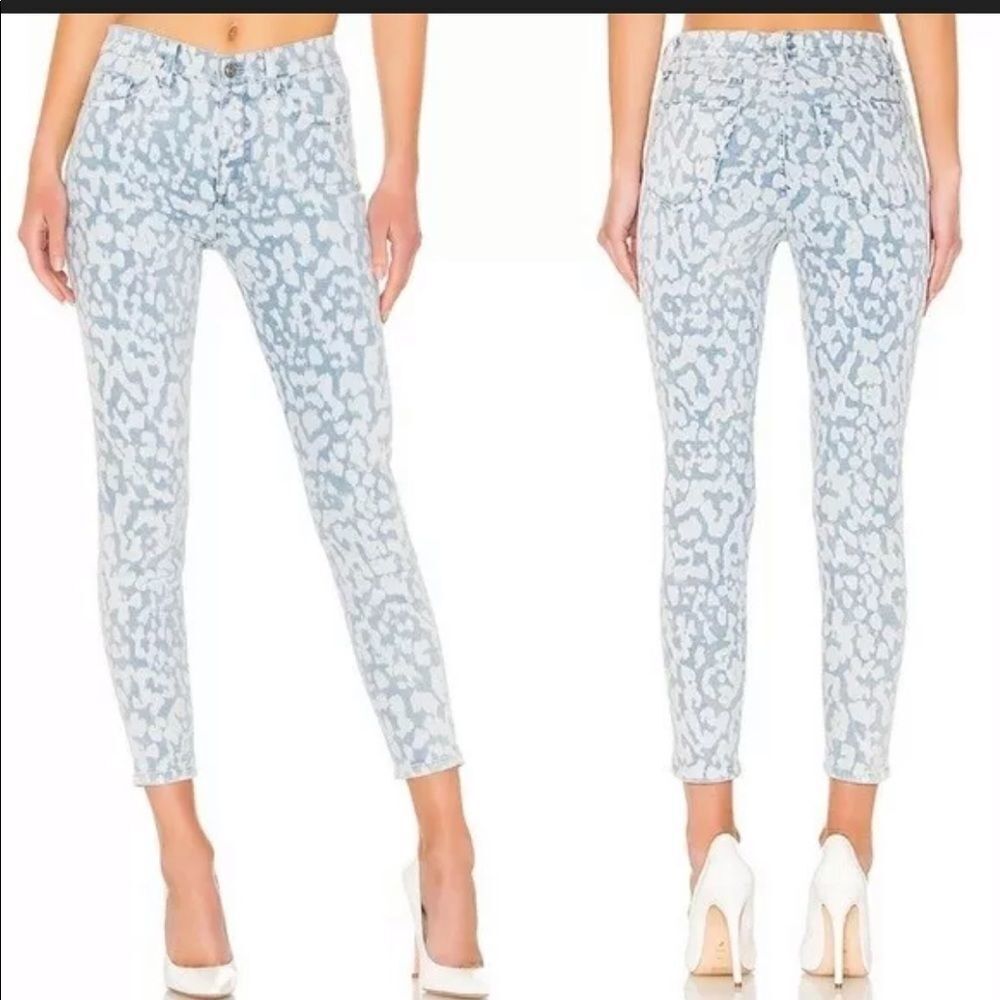 Current/Elliot High Waist Stiletto Leopard Jeans